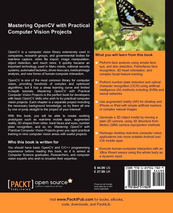Produktbild: Mastering Opencv with Practical Computer Vision Projects