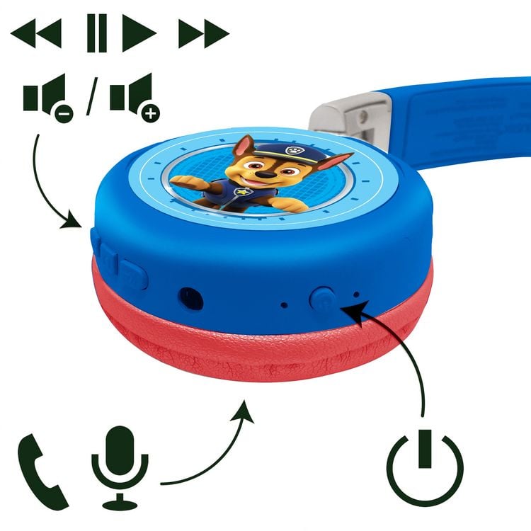 Produktbild: Paw Patrol 2 in 1 Bluetooth&reg; und kabelgebundener Kopfh&ouml;rer