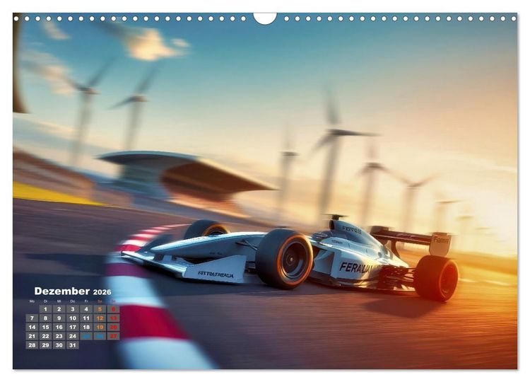 Produktbild: Formel E, Strom, Speed und Sieg (Wandkalender 2026 DIN A3 quer), CALVENDO Monatskalender