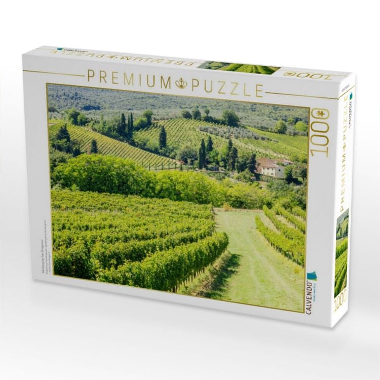 Produktbild: CALVENDO Puzzle Weinberg bei San Gimignano | 1000 Teile Lege-Gr&ouml;&szlig;e 64x48cm Foto-Puzzle f&uuml;r gl&uuml;ckliche Stunden