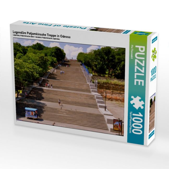 Produktbild: CALVENDO Puzzle Legend&auml;re Potjomkinsche Treppe in Odessa | 1000 Teile Lege-Gr&ouml;&szlig;e 64x48cm Foto-Puzzle f&uuml;r gl&uuml;ckliche Stunden