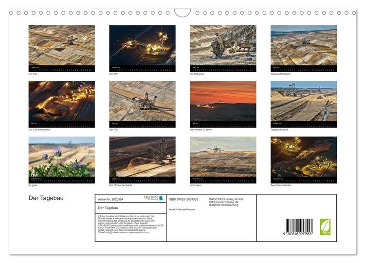 Produktbild: Der Tagebau (Wandkalender 2026 DIN A3 quer), CALVENDO Monatskalender