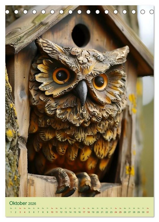 Produktbild: Vogelh&auml;user Zauberhafte Wohnideen f&uuml;r gefiederte Freunde (Tischkalender 2026 DIN A5 hoch), CALVENDO Monatskalender