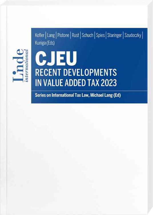 Produktbild: CJEU - Recent Developments in Value Added Tax 2023