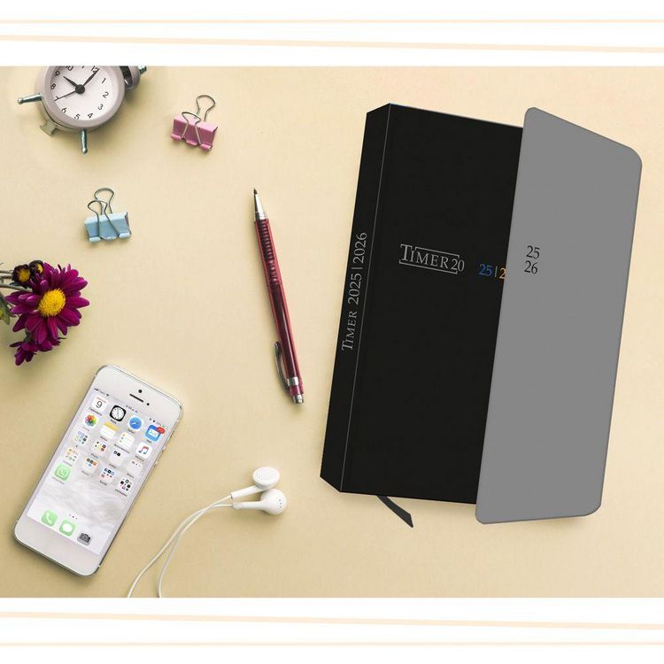 Produktbild: Tr&ouml;tsch Sch&uuml;lerkalender mit Klappe Black 25/26