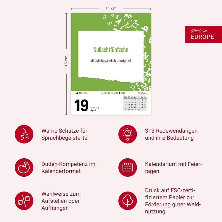 Produktbild: Duden Das Salz in der (Buchstaben-)Suppe Tagesabrei&szlig;kalender 2027 - Redewendungen und ihre Bedeutung