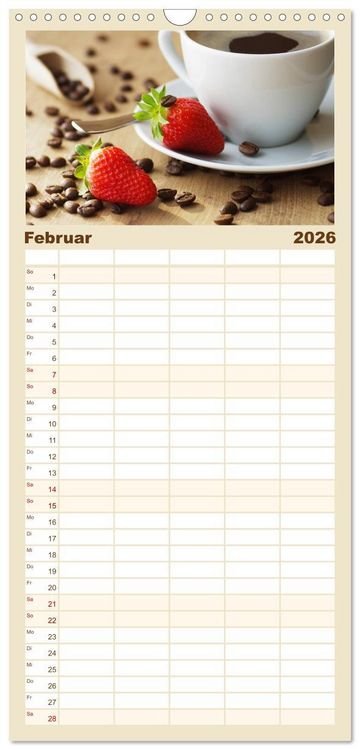 Produktbild: Familienplaner 2026 - Leichte K&uuml;che mit 5 Spalten (Wandkalender, 21 x 45 cm) CALVENDO