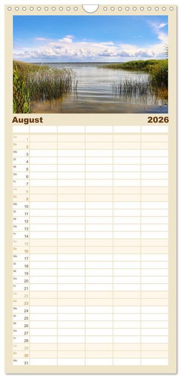 Produktbild: Familienplaner 2026 - Vorpommern mit R&uuml;gen mit 5 Spalten (Wandkalender, 21 x 45 cm) CALVENDO