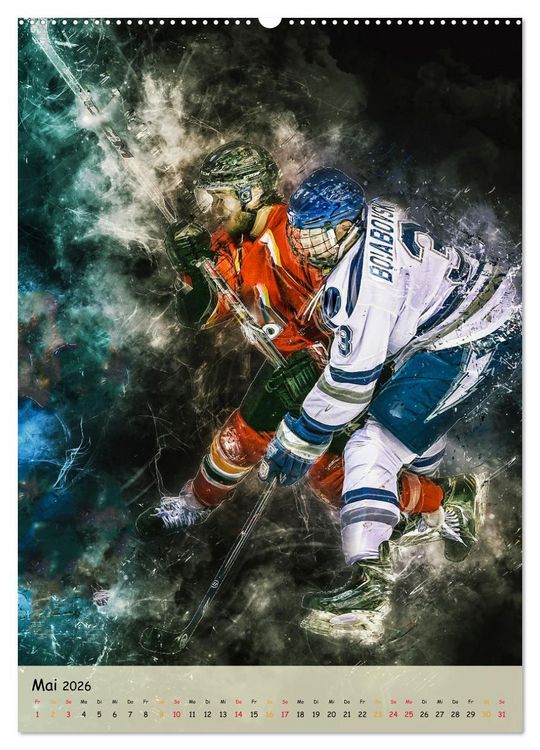 Produktbild: Eishockey spektakul&auml;r (hochwertiger Premium Wandkalender 2026 DIN A2 hoch), Kunstdruck in Hochglanz