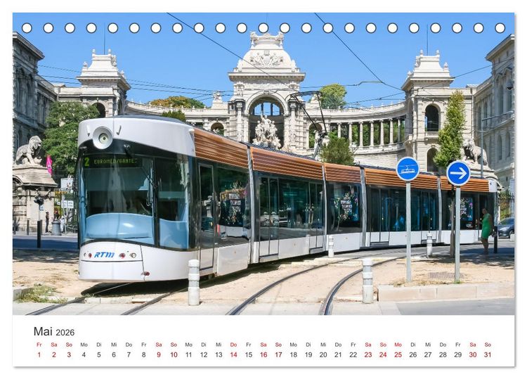 Produktbild: Trams und Stra&szlig;enbahnen (Tischkalender 2026 DIN A5 quer), CALVENDO Monatskalender
