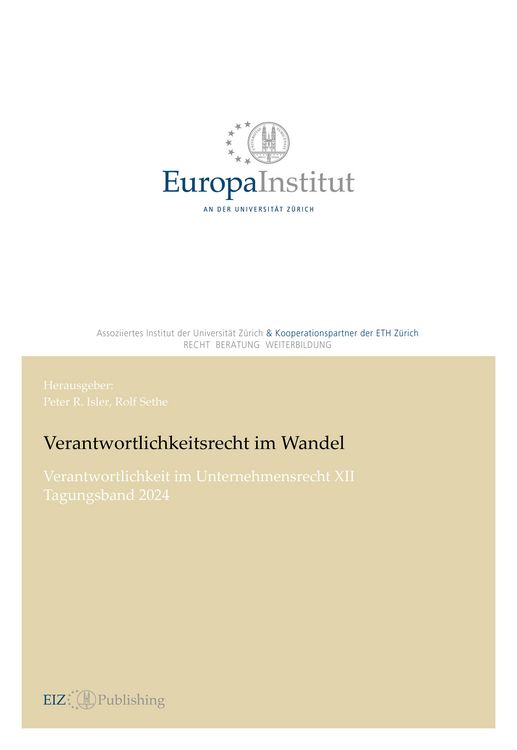 Bild vom Artikel Verantwortlichkeitsrecht im Wandel vom Autor Rolf Sethe