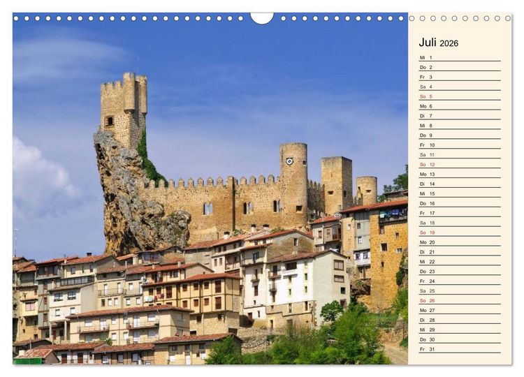 Produktbild: Burgen in Spanien (Wandkalender 2026 DIN A3 quer), CALVENDO Monatskalender
