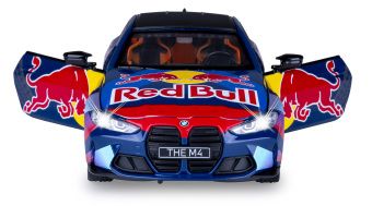 Produktbild: BMW M4 Diecast 1:24 blau inkl. Knopfzellen