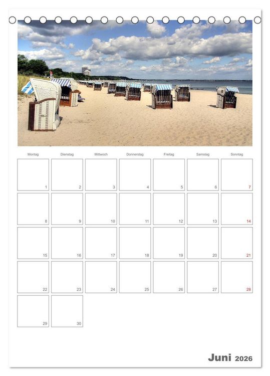 Produktbild: Timmendorfer Strand (Tischkalender 2026 DIN A5 hoch), CALVENDO Monatskalender