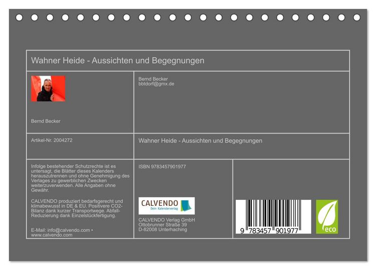 Produktbild: Wahner Heide - Aussichten und Begegnungen (Tischkalender 2026 DIN A5 quer), CALVENDO Monatskalender