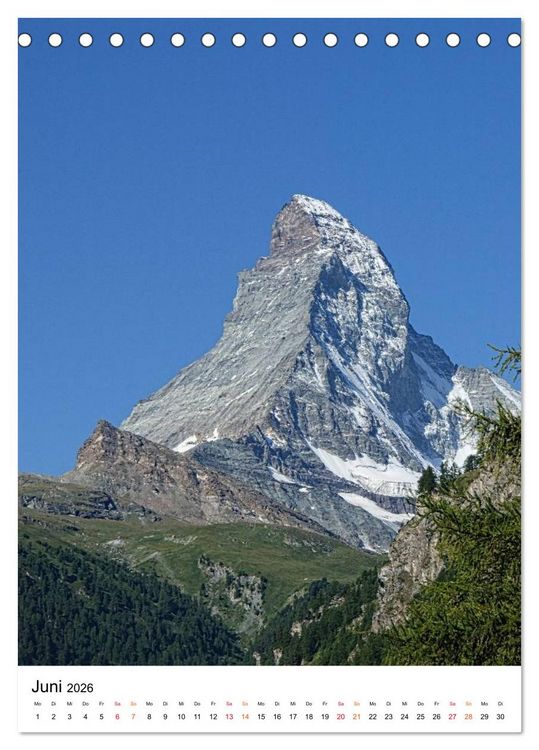 Produktbild: Horu Matterhorn im Hochformat (Tischkalender 2026 DIN A5 hoch), CALVENDO Monatskalender