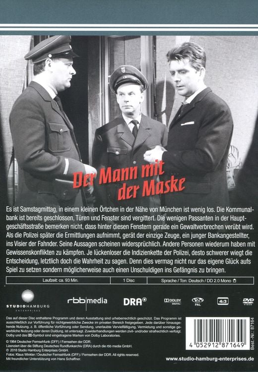 Produktbild: Der Mann mit der Maske (DDR TV-Archiv)
