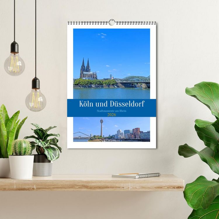 Produktbild: K&ouml;ln und D&uuml;sseldorf - Stadtmomente am Rhein (Wandkalender 2026 DIN A3 hoch), CALVENDO Monatskalender