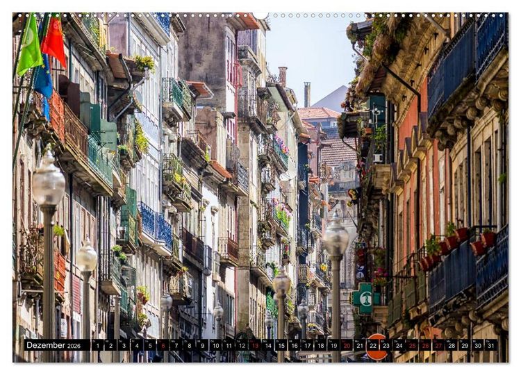 Produktbild: Porto - Die Handelsstadt am Douro (hochwertiger Premium Wandkalender 2026 DIN A2 quer), Kunstdruck in Hochglanz