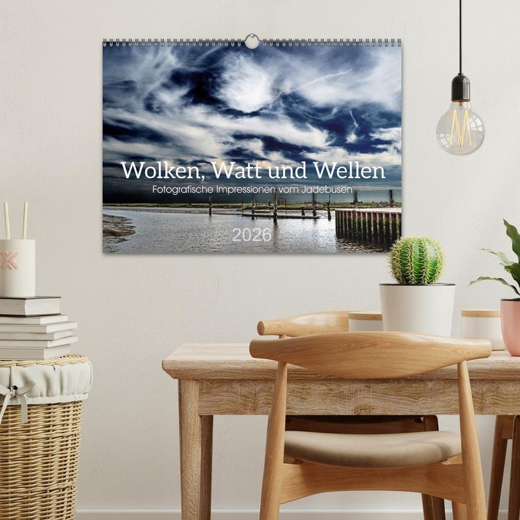 Produktbild: Wolken, Watt und Wellen. Fotografische Impressionen vom Jadebusen. (Wandkalender 2026 DIN A3 quer), CALVENDO Monatskalender
