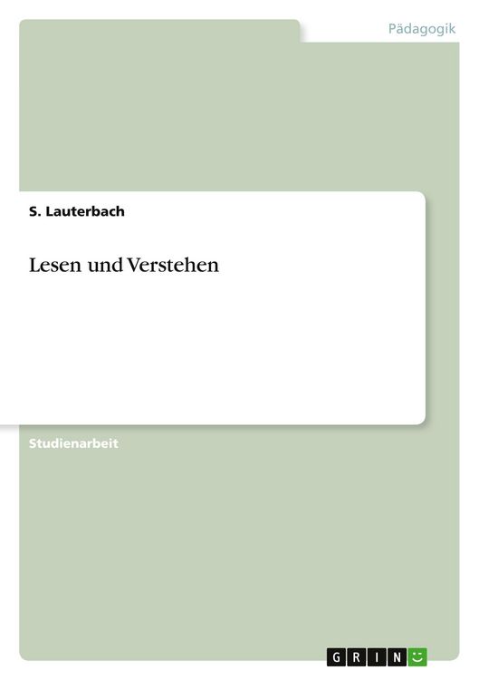 Produktbild: Lesen und Verstehen