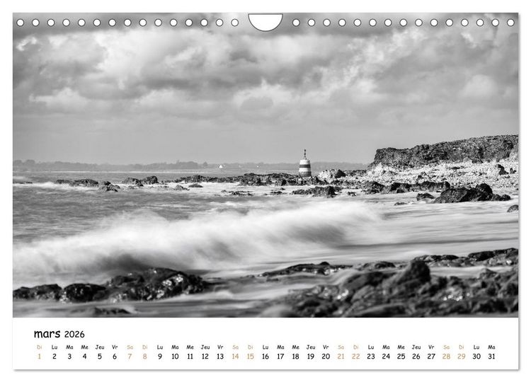 Produktbild: Terres de contraste &ndash; Une ann&eacute;e en monochrome (Calendrier mural 2026 DIN A4 vertical), CALVENDO calendrier mensuel