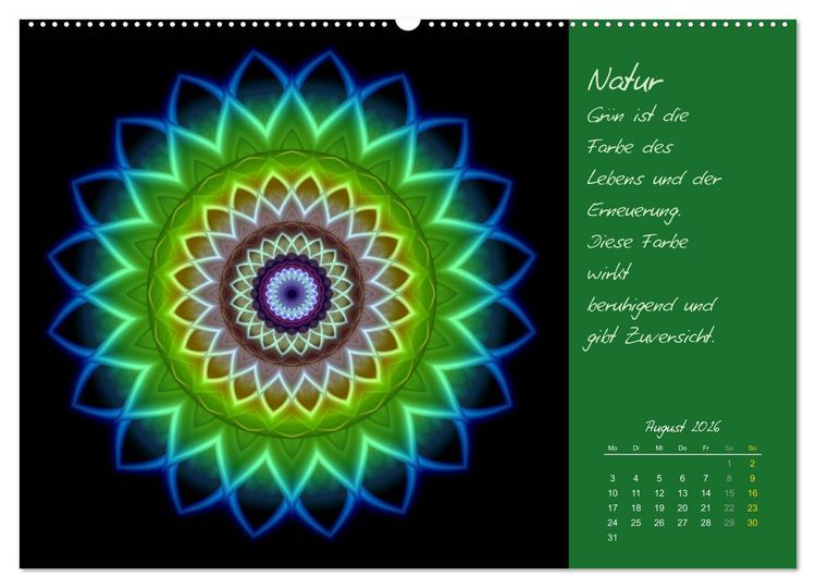 Produktbild: Kleine Chakrenlehre (Wandkalender 2026 DIN A2 quer), CALVENDO Monatskalender
