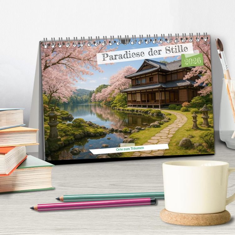 Produktbild: Paradiese der Stille - Orte zum Tr&auml;umen (Tischkalender 2026 DIN A5 quer), CALVENDO Monatskalender