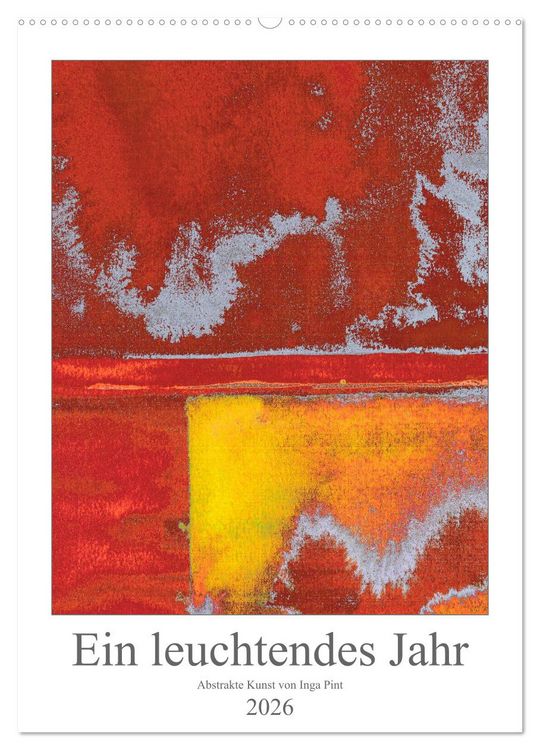 Produktbild: Ein leuchtendes Jahr: Abstrakte Kunst von Inga Pint (Wandkalender 2026 DIN A2 hoch), CALVENDO Monatskalender