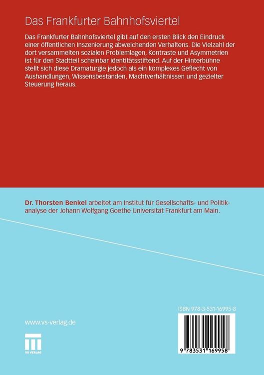 Produktbild: Das Frankfurter Bahnhofsviertel