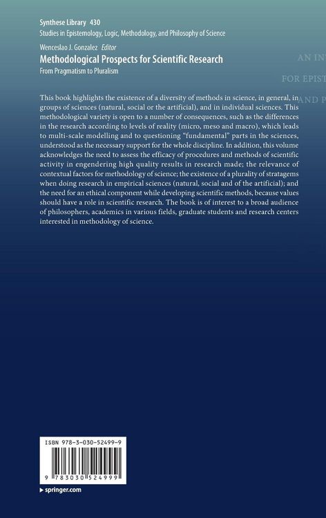 Produktbild: Methodological Prospects for Scientific Research