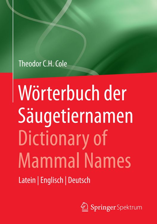 Produktbild: W&ouml;rterbuch der S&auml;ugetiernamen - Dictionary of Mammal Names