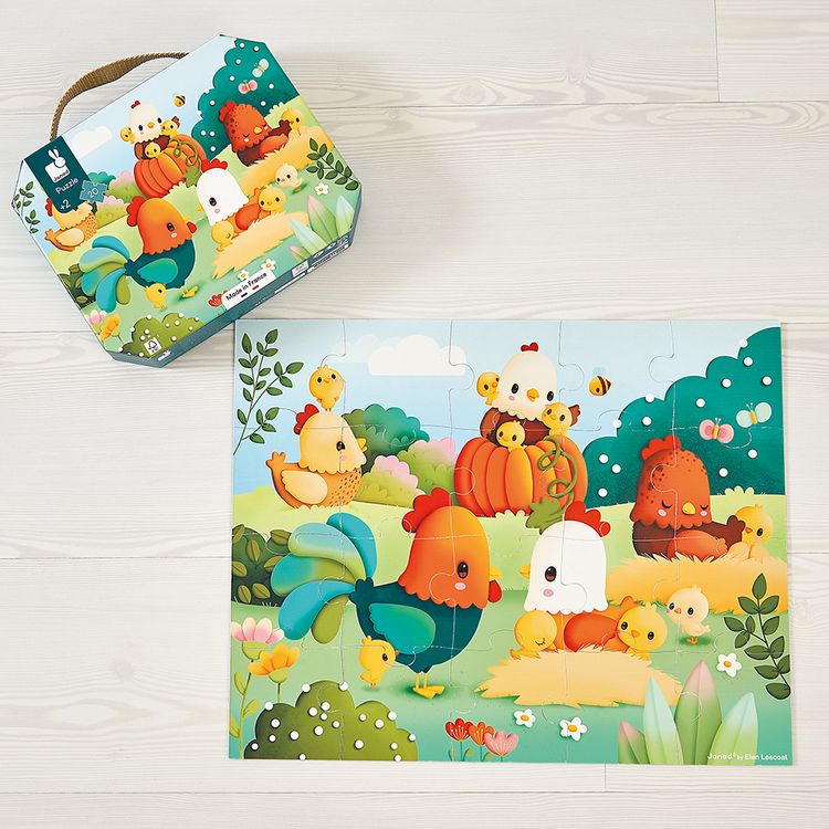 Produktbild: Puzzle Willkommen auf dem H&uuml;hnerhof &ndash; Spielspa&szlig; mit 20 Teilen