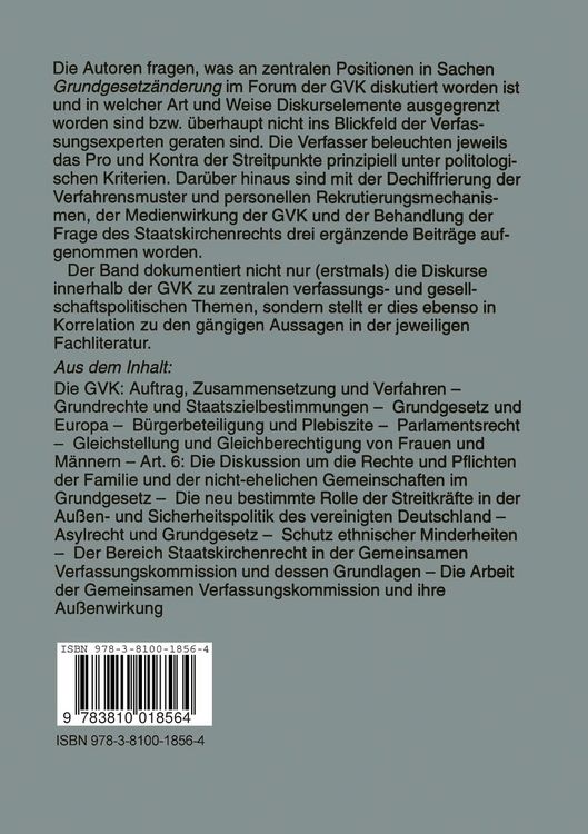 Produktbild: Revision des Grundgesetzes?