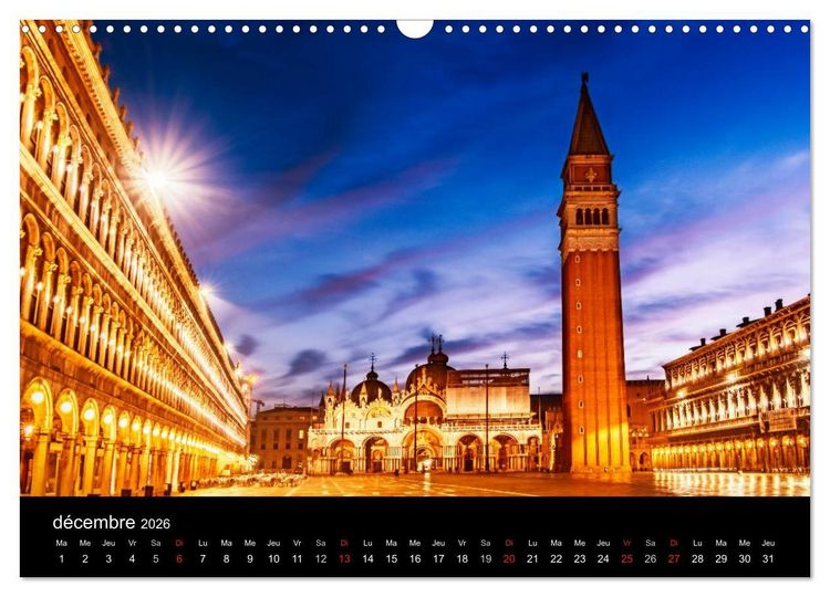 Produktbild: Venise Impressions (Calendrier mural 2026 DIN A3 vertical), CALVENDO calendrier mensuel