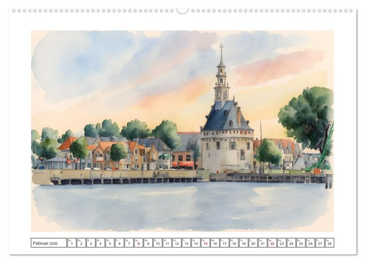 Produktbild: Zauberhafte Motive rund um's Ijsselmeer (hochwertiger Premium Wandkalender 2026 DIN A2 quer), Kunstdruck in Hochglanz
