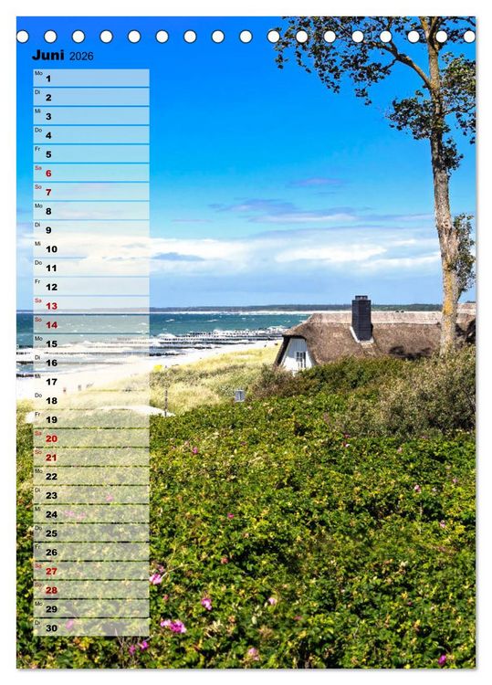 Produktbild: An der See Geburtstagsplaner (Tischkalender 2026 DIN A5 hoch), CALVENDO Monatskalender