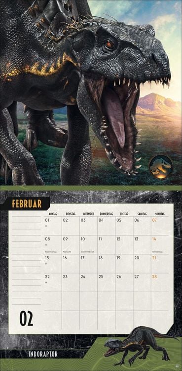 Produktbild: Jurassic World Broschurkalender 2027