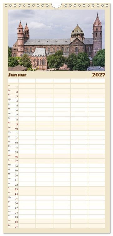 Produktbild: Familienplaner 2027 - Worms - historisch und sagenhaft mit 5 Spalten (Wandkalender, 21 x 45 cm) CALVENDO