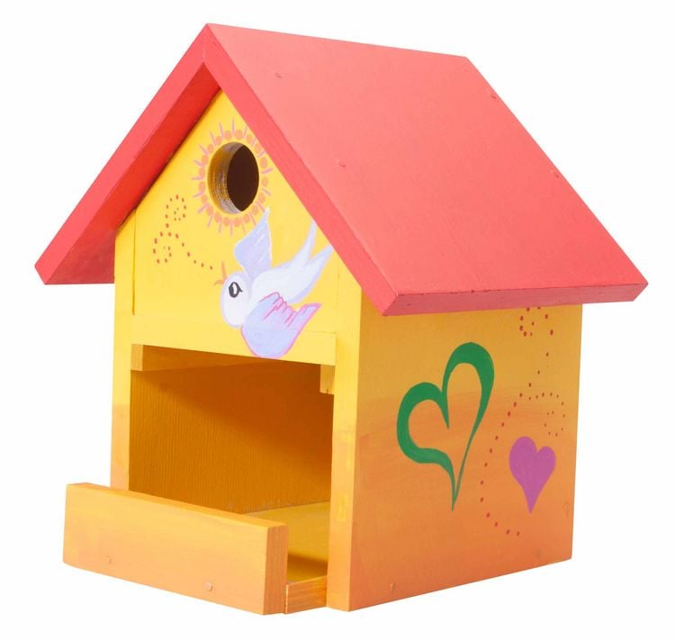 Produktbild: PEBARO 466 - DIY Holzbauset Vogelhaus, Futterhaus und Nistkasten in Einem