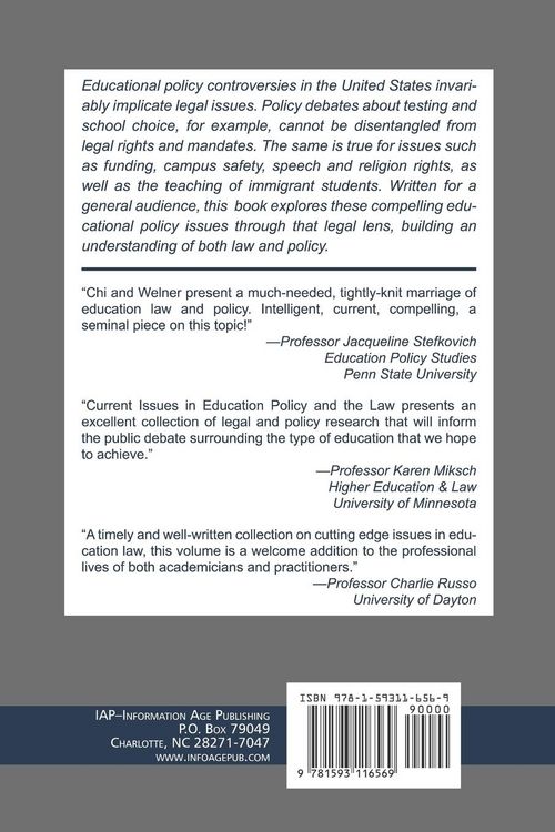 Produktbild: Current Issues in Educational Policy and the Law (PB)