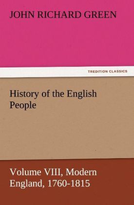 Produktbild: History of the English People, Volume VIII Modern England, 1760-1815
