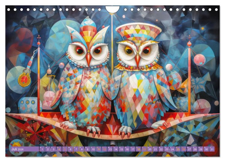 Produktbild: Zirkusfantasien - Bezaubernd fremdartig (Wandkalender 2026 DIN A4 quer), CALVENDO Monatskalender