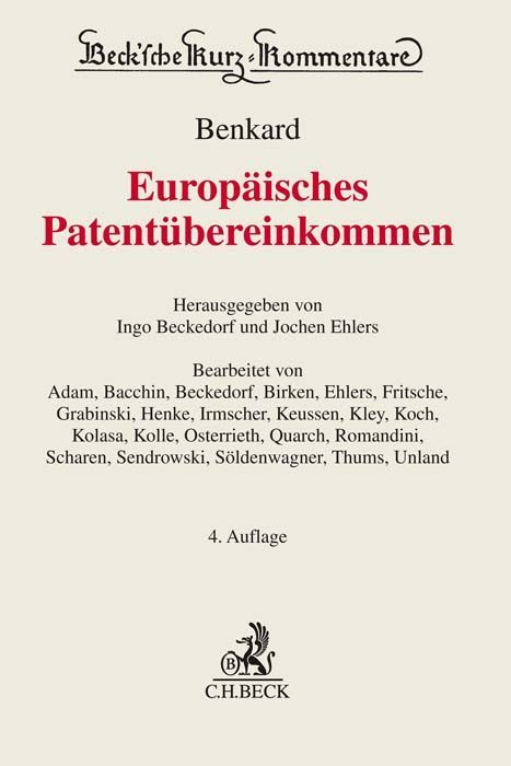 Produktbild: Europ&auml;isches Patent&uuml;bereinkommen. EP&Uuml;