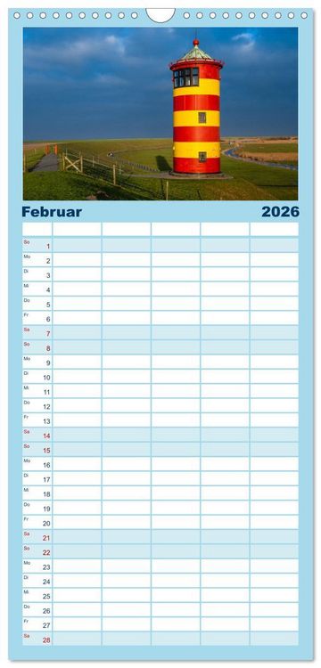 Produktbild: Familienplaner 2026 - Mein Land, Ostfriesland mit 5 Spalten (Wandkalender, 21 x 45 cm) CALVENDO