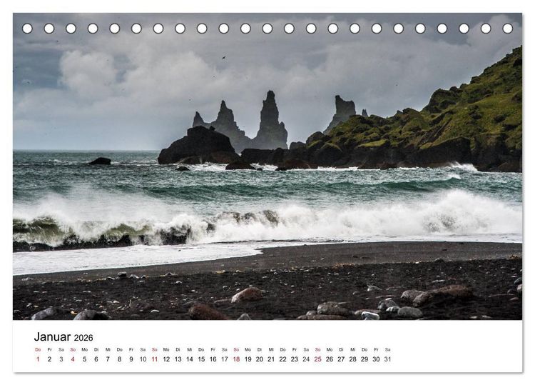 Produktbild: Island - rauhe Sch&ouml;nheit zum Verlieben (Tischkalender 2026 DIN A5 quer), CALVENDO Monatskalender