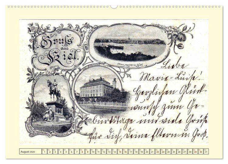 Produktbild: Gru&szlig; aus Kiel (hochwertiger Premium Wandkalender 2026 DIN A2 quer), Kunstdruck in Hochglanz