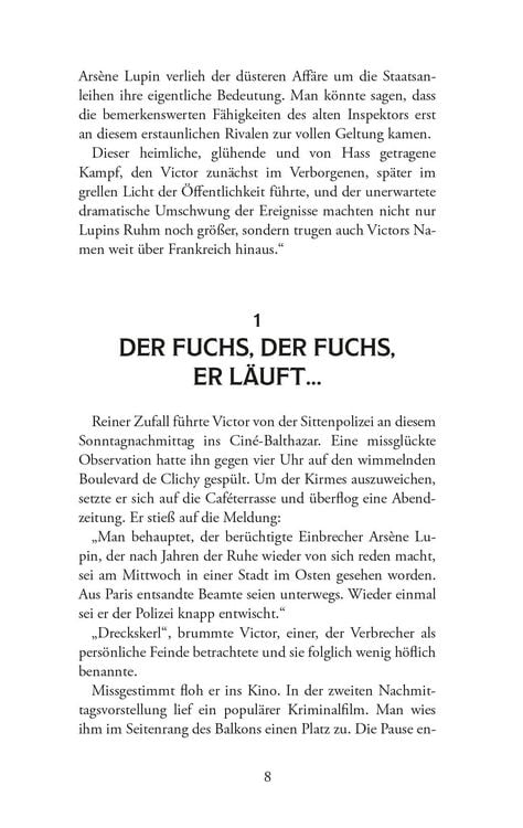 Produktbild: Ars&egrave;ne Lupin &ndash; Viktor von der Sittenpolizei. Detektivroman. Maurice Leblanc