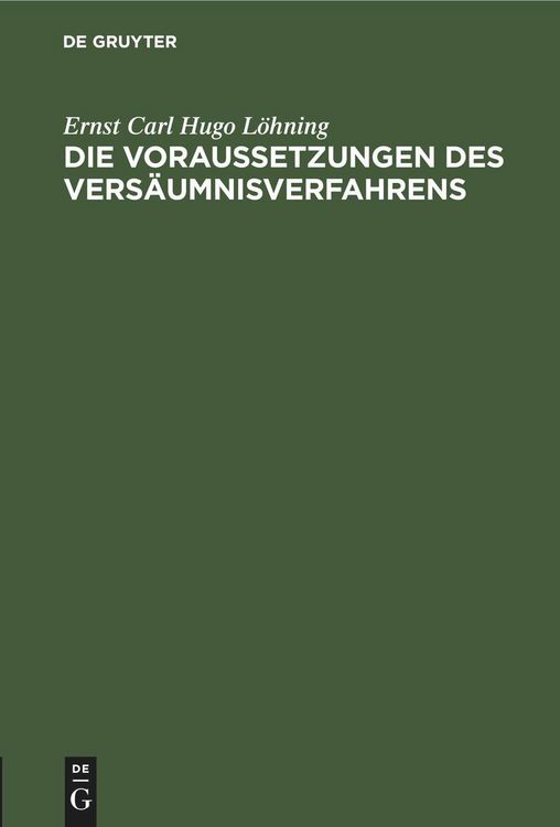 Produktbild: Die Voraussetzungen des Vers&auml;umnisverfahrens