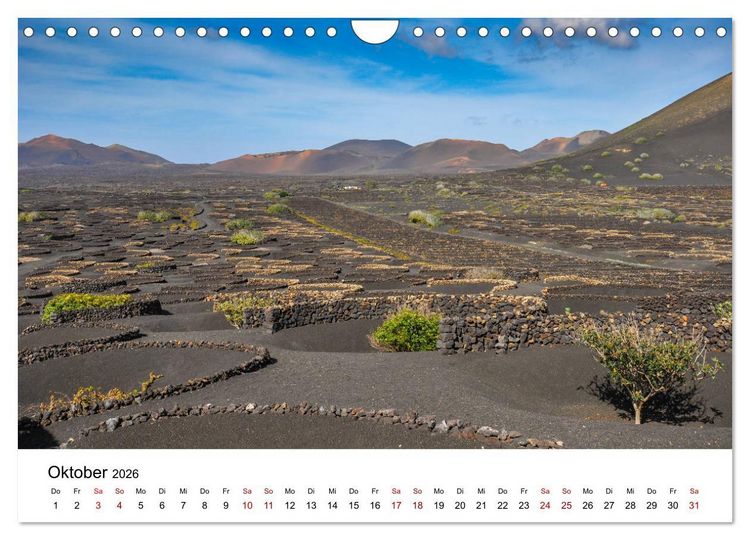 Produktbild: Lanzarote - Die Farben der Natur (Wandkalender 2026 DIN A4 quer), CALVENDO Monatskalender